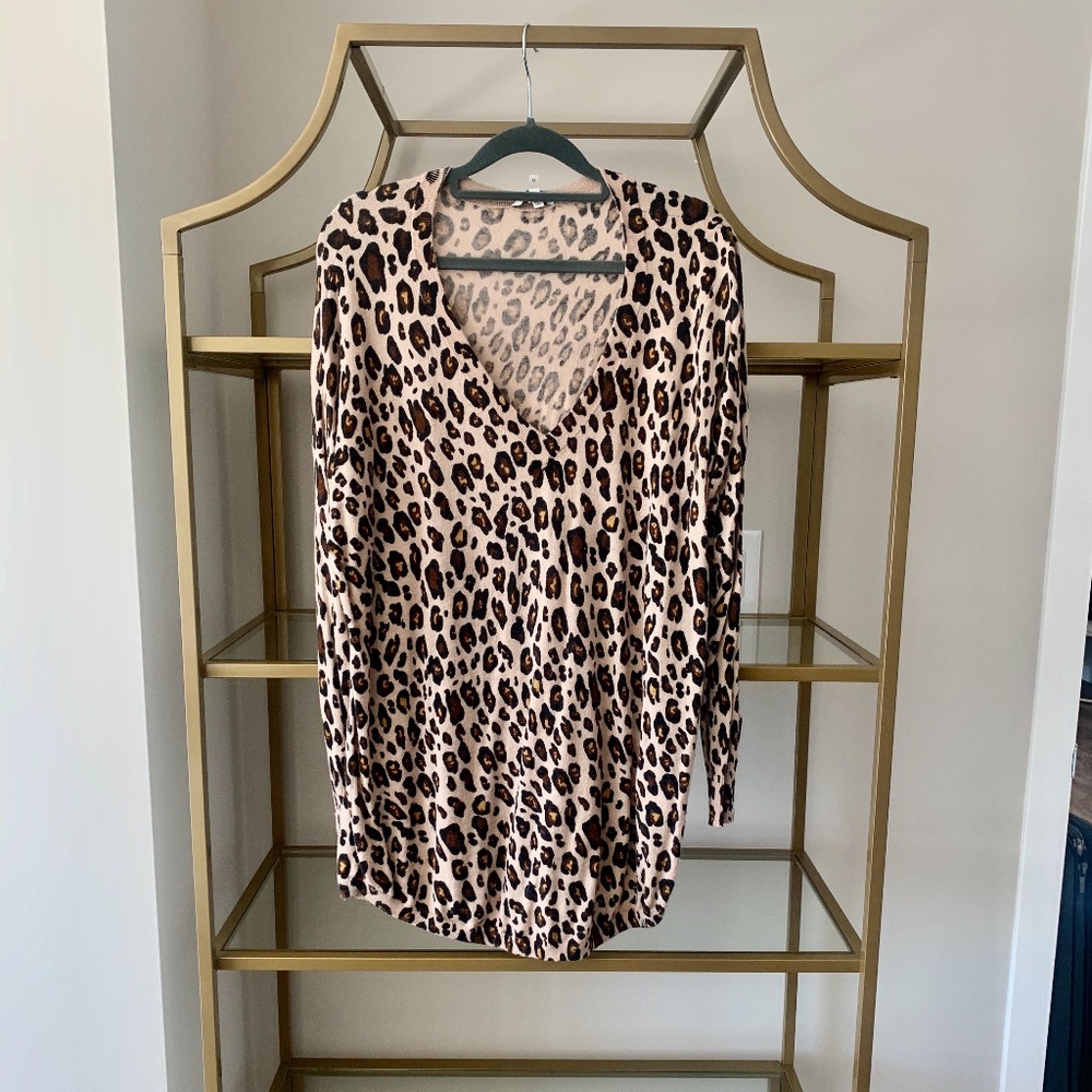 Leopard Print Cashmere Sweater